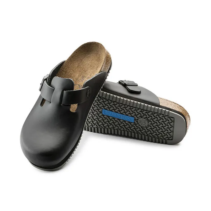 SANDALS BOSTON PROFESSIONAL LEATHER Unisex Black