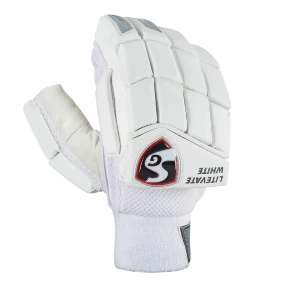 SG Litevate LH Batting Gloves White (Youth)