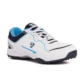 SG Men's Club 5.0 Cricket Shoe (White/Navy/Teal)