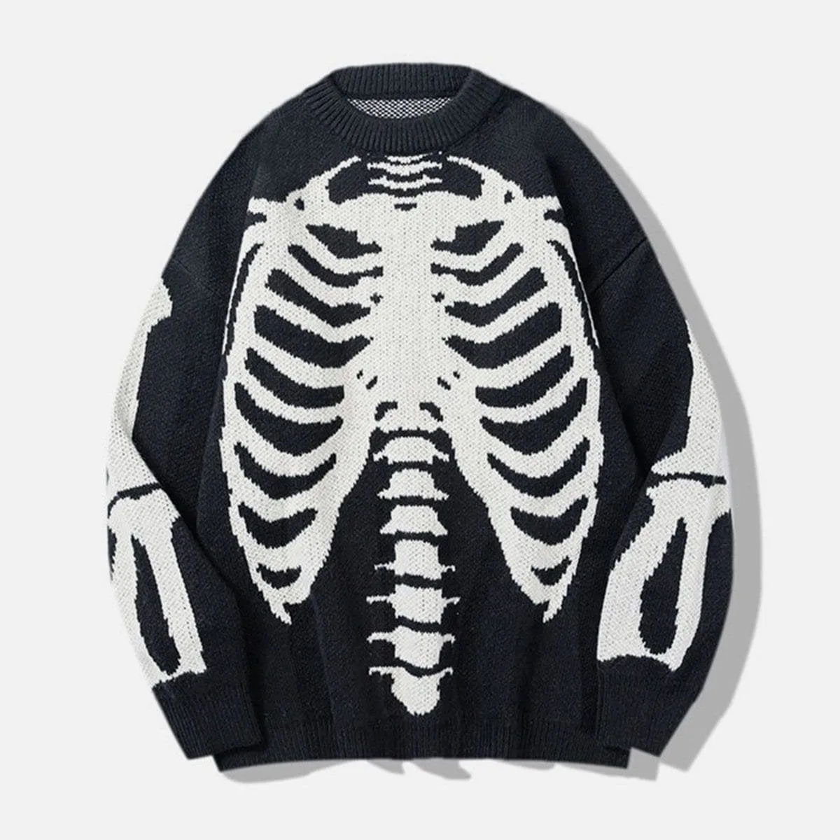 Skeleton Graphic Knit Sweater