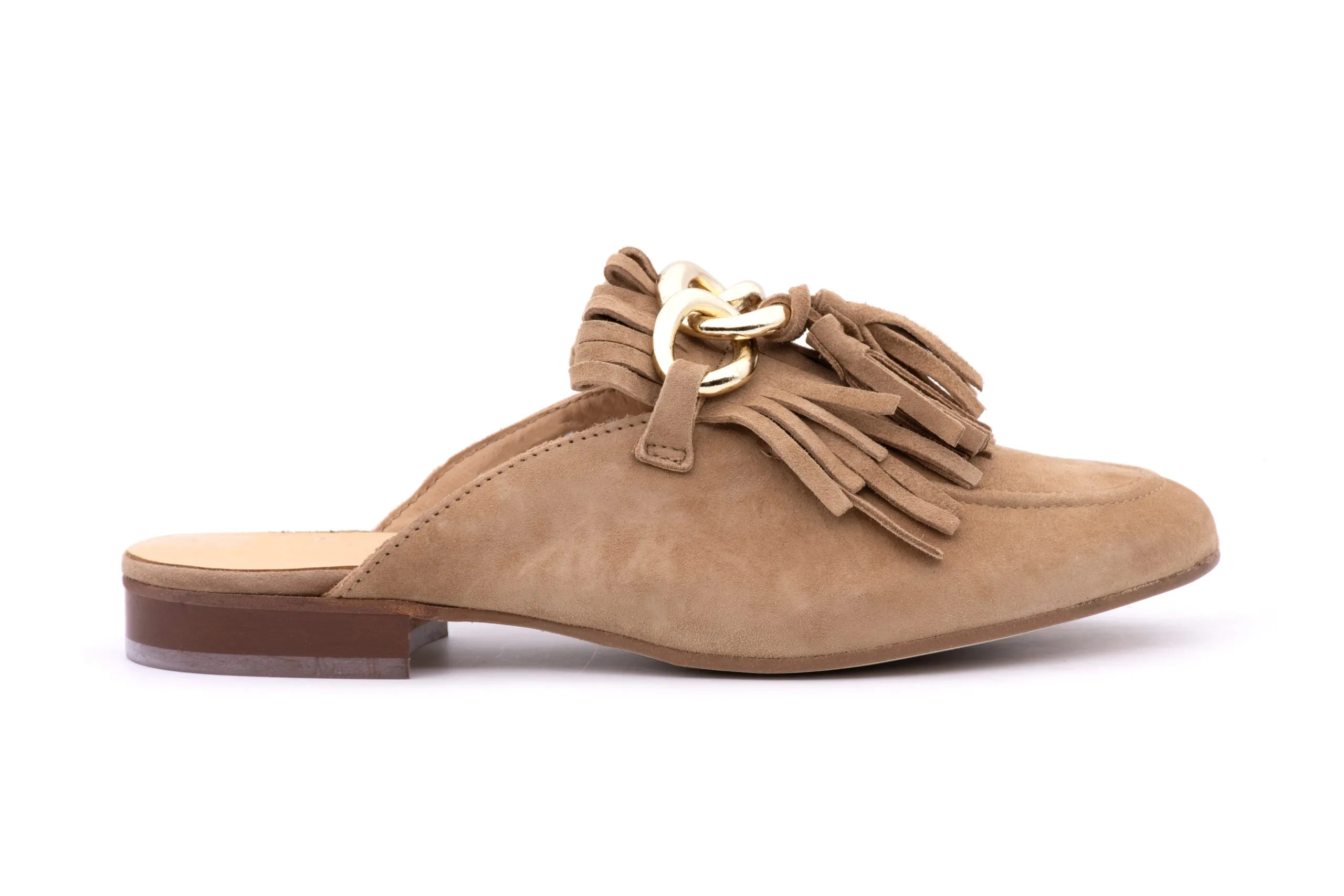 Slipper Scamosciato con frange