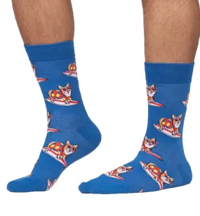 SOCK it to me Men's Crew Socks (Prints) - Corgi-bunga!