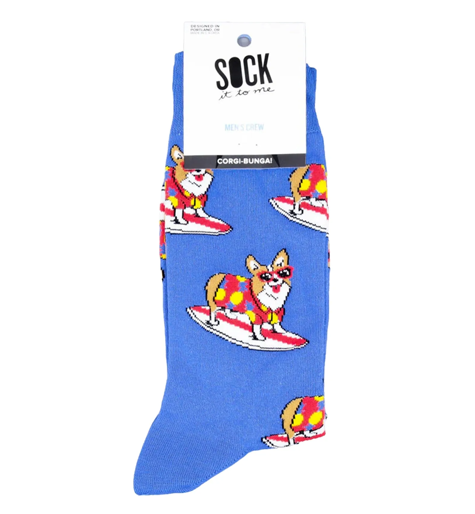 SOCK it to me Men's Crew Socks (Prints) - Corgi-bunga!