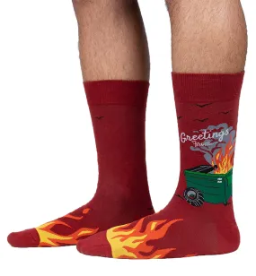 SOCK it to me Men's Crew Socks (Prints) - Dumpster Fire