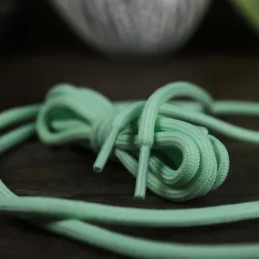 Solid Rope Mint Shoelaces with Mint Aglets | 120cm Capswag