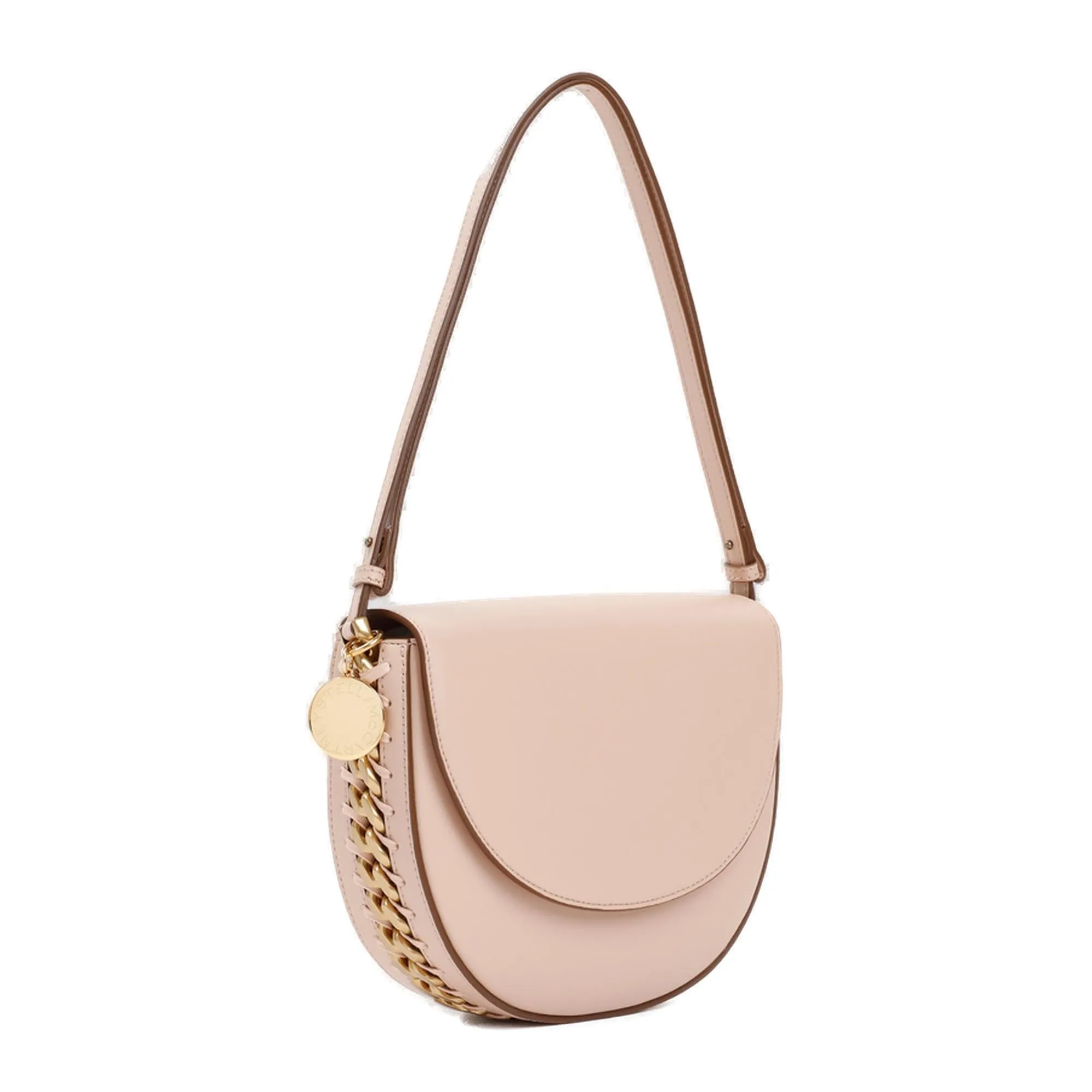 Stella McCartney Chain-Trimmed Foldover Top Shoulder Bag