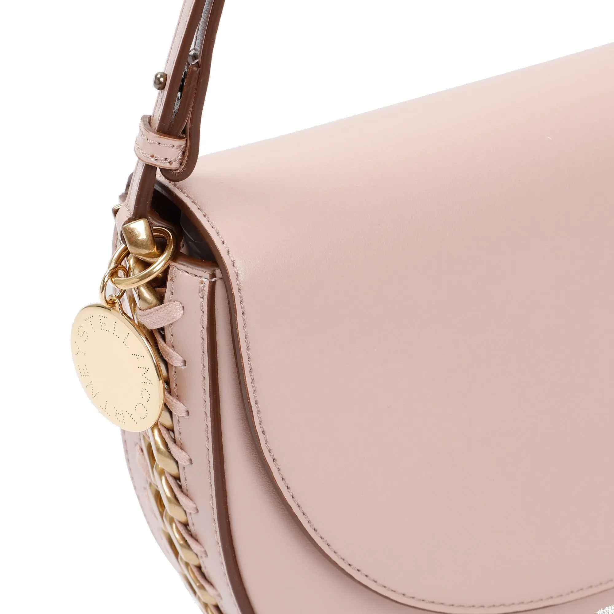 Stella McCartney Chain-Trimmed Foldover Top Shoulder Bag