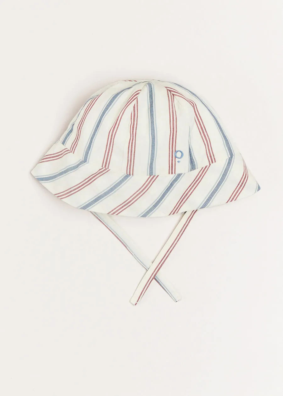 Striped Beach Hat in Red (S-L)