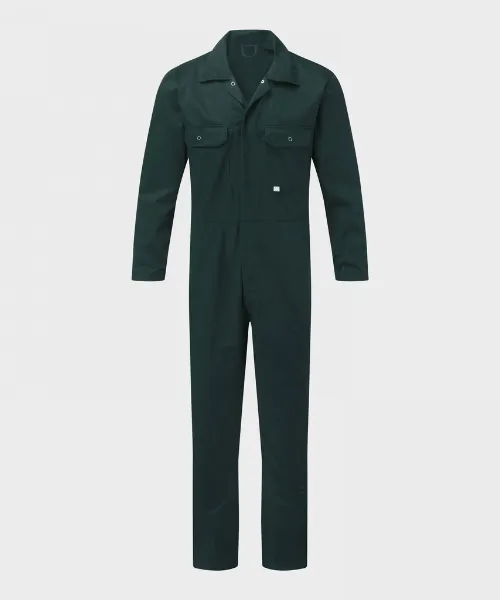 Stud Front Coverall Green Castle/ Fort Workwear - Bennevis Clothing