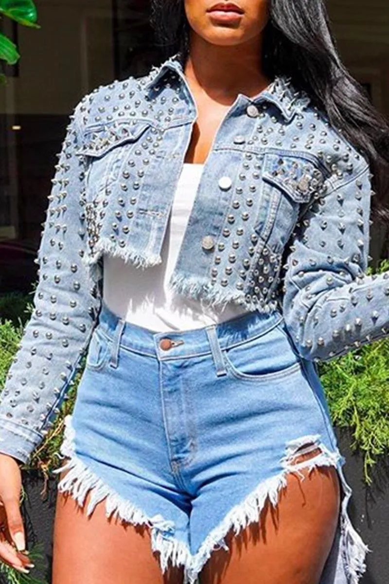 Studded Denim Jean Jacket