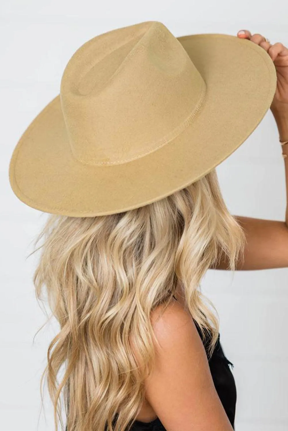 Tan Wide Brim Hat