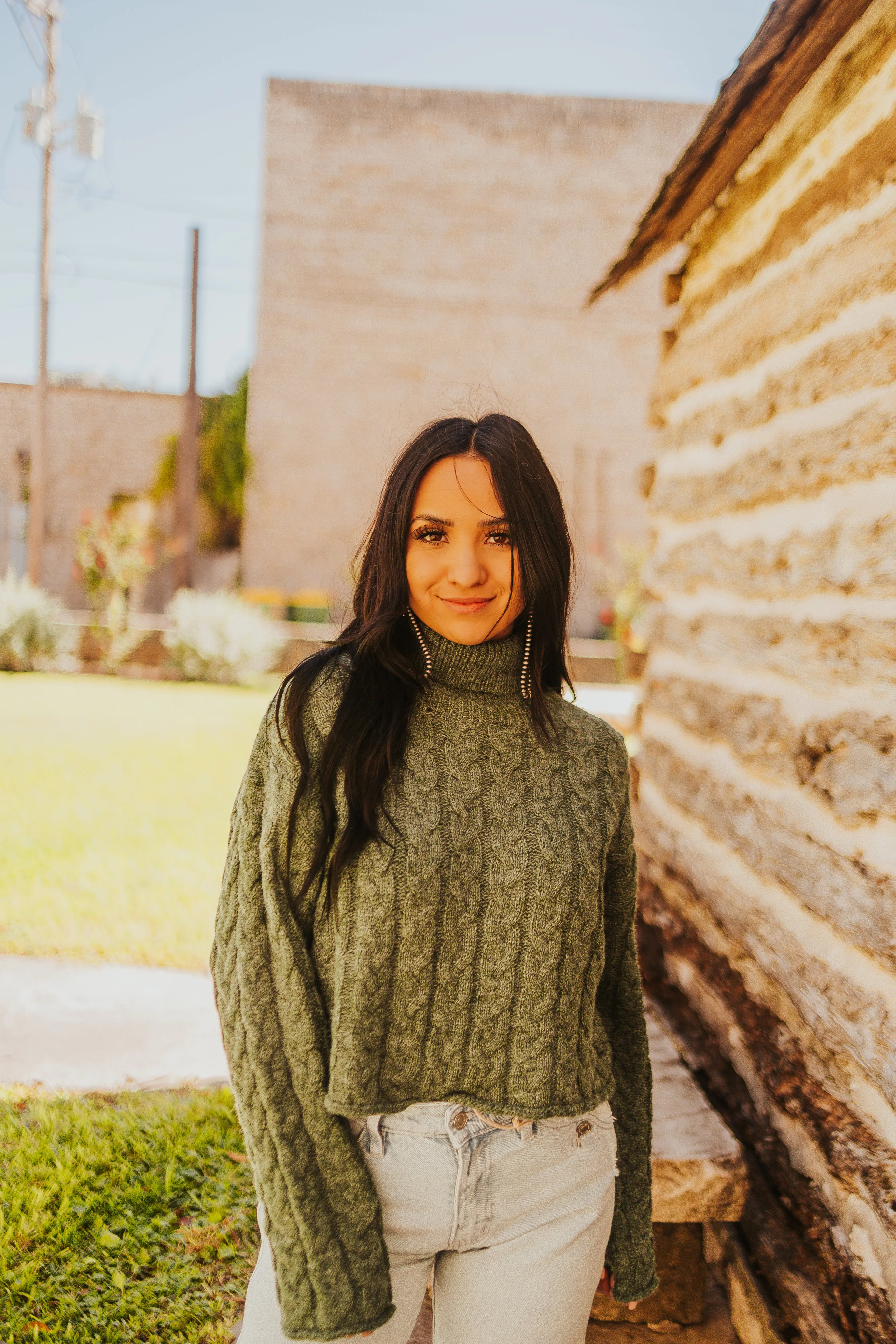 The Let’s Get Cozy Sweater in Olive