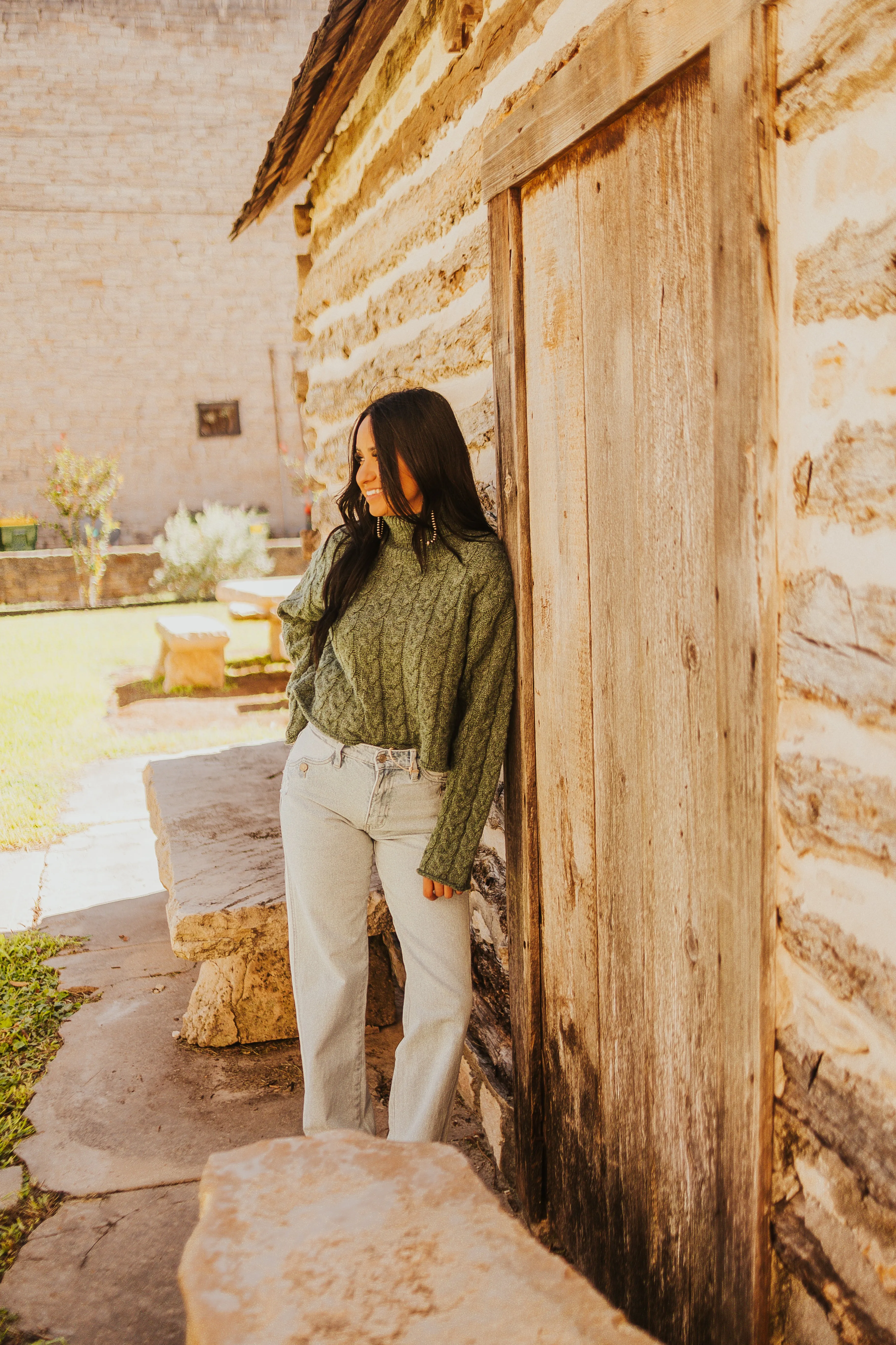 The Let’s Get Cozy Sweater in Olive