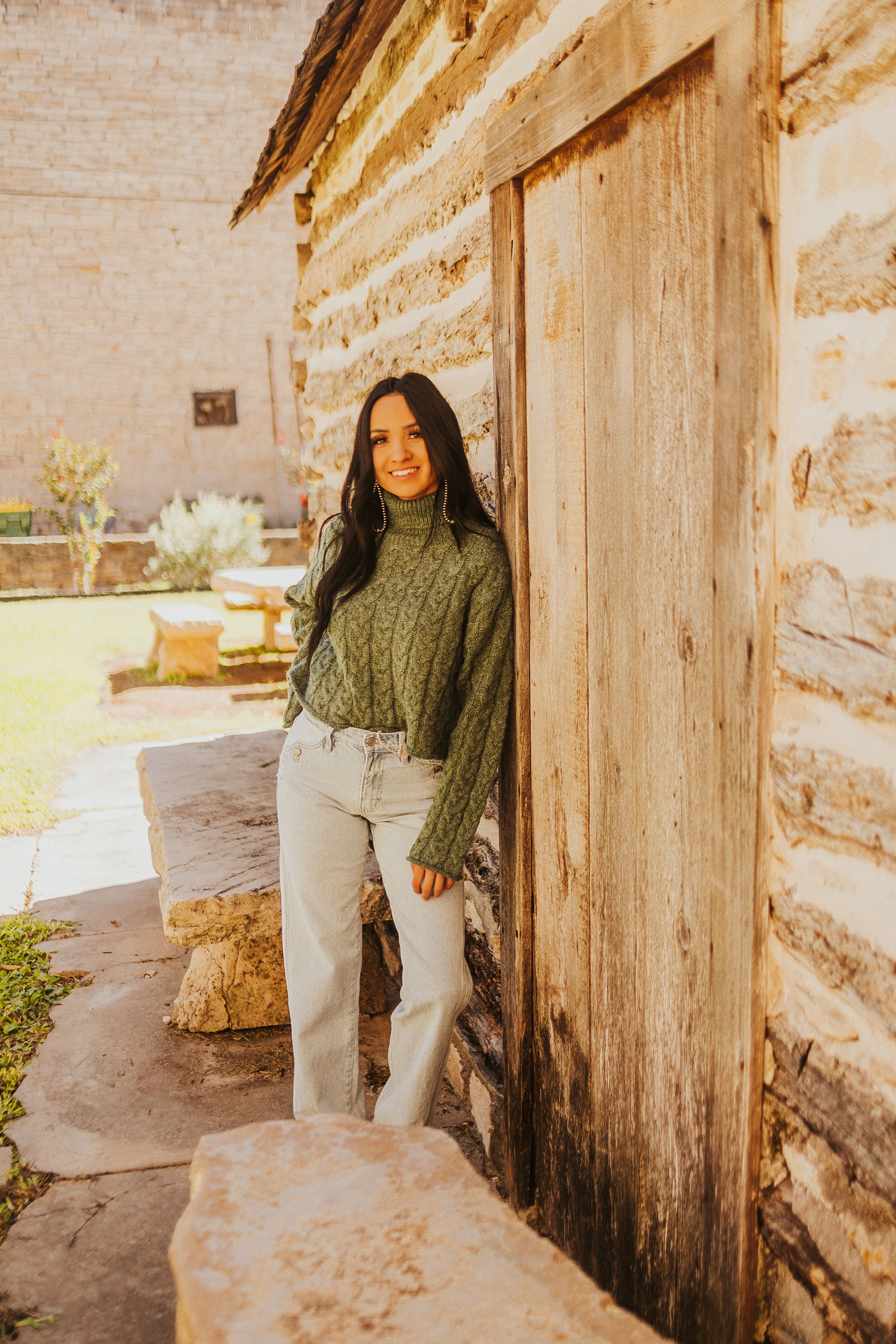 The Let’s Get Cozy Sweater in Olive