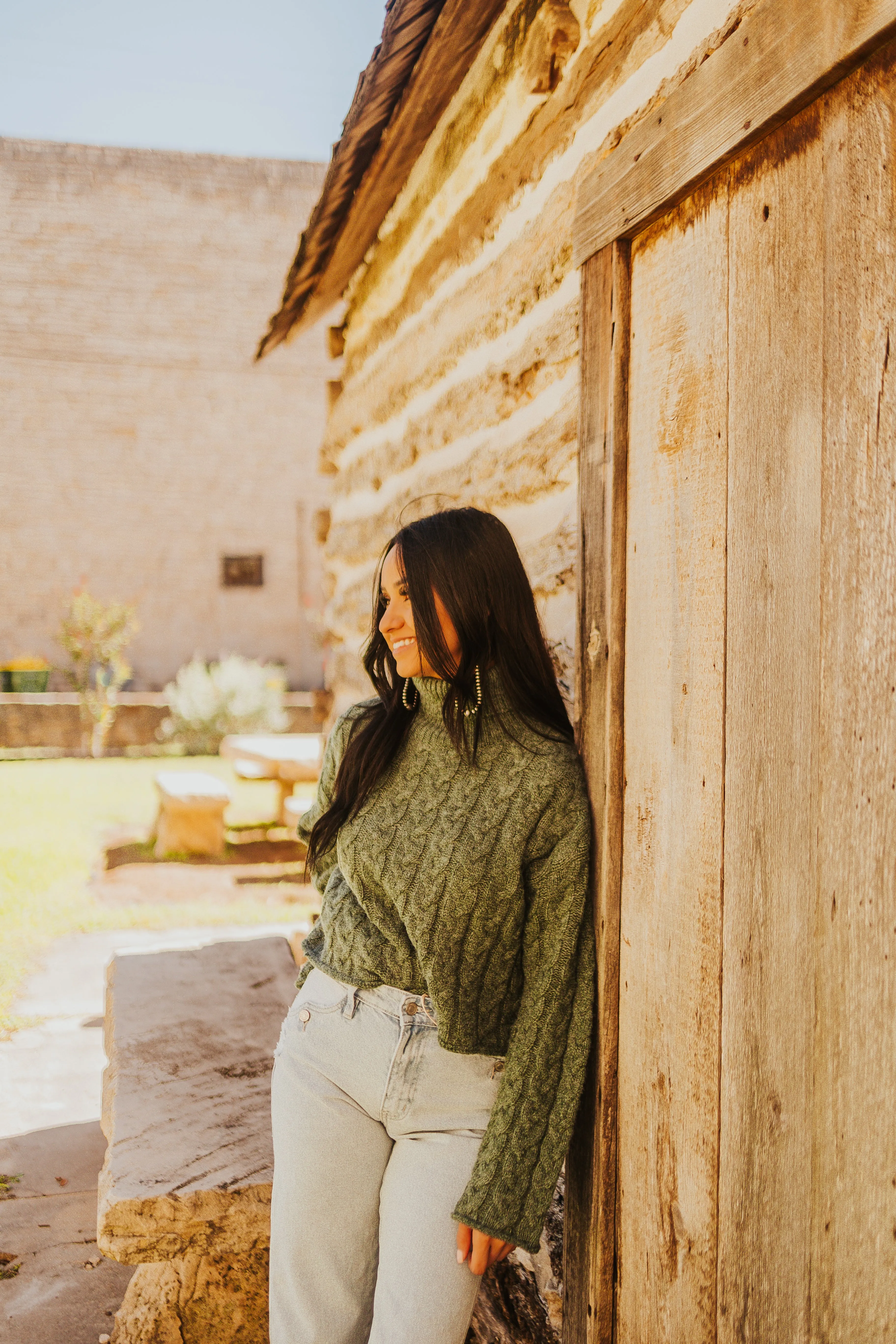 The Let’s Get Cozy Sweater in Olive