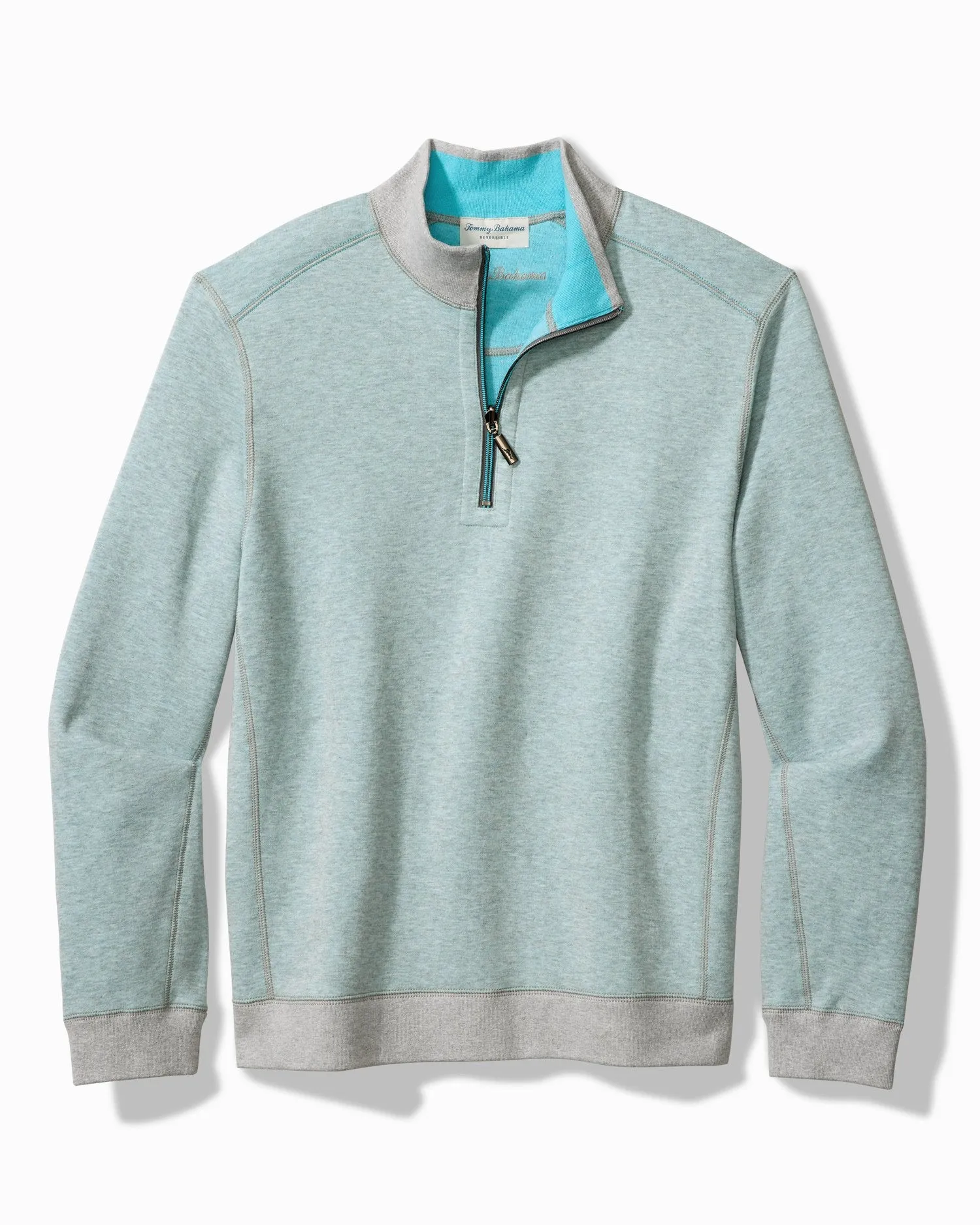 Tommy Bahama Flip Coast Half Zip Baja Shark Heather