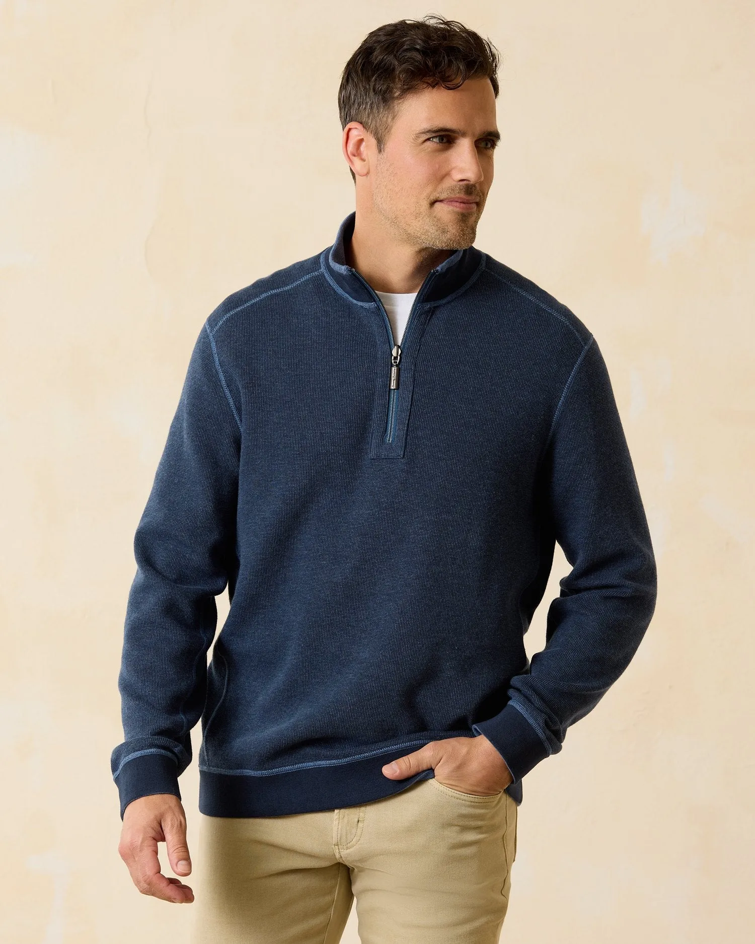 Tommy Bahama Flip Coast Half Zip Blue Note