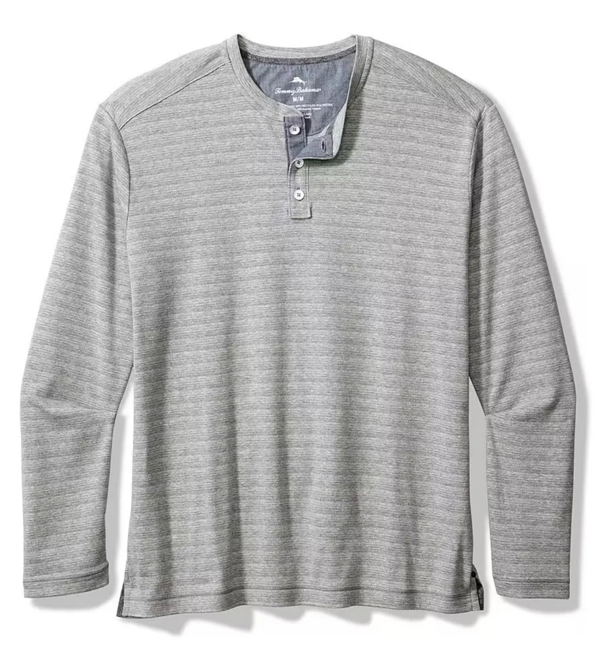 Tommy Bahama Shadow Bay Henley Grey Heather