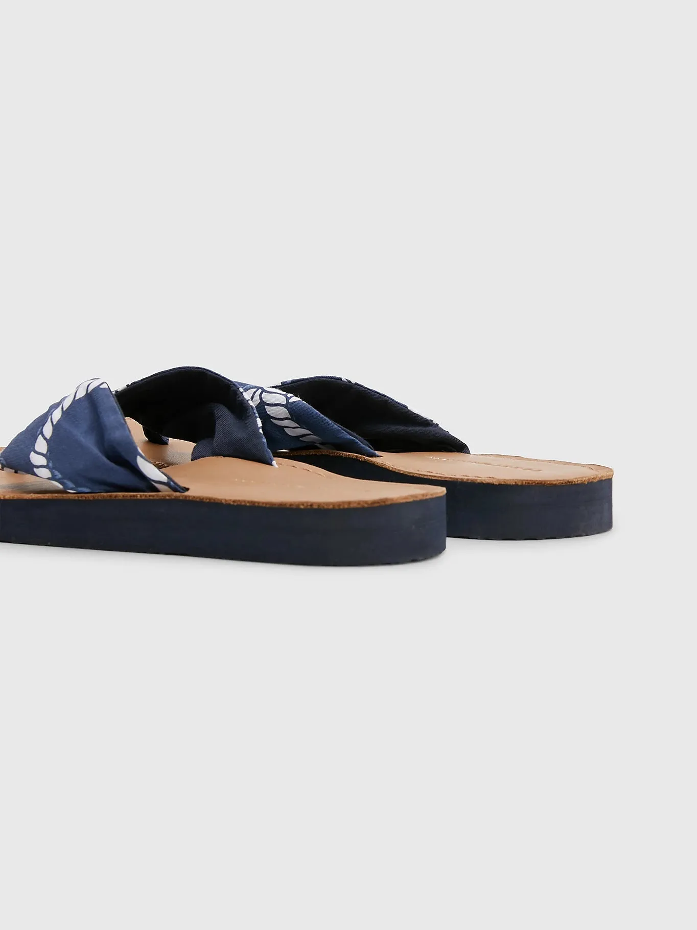 TOMMY HILFIGER Navy Elevated Rope Print Flip Flop