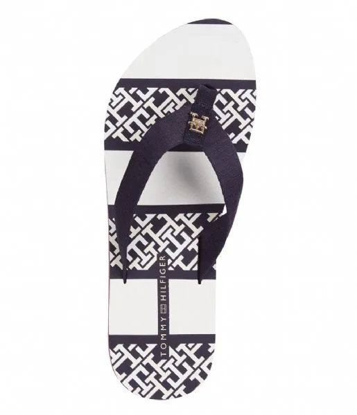 TOMMY HILFIGER Navy Monogram Essential Flip Flop