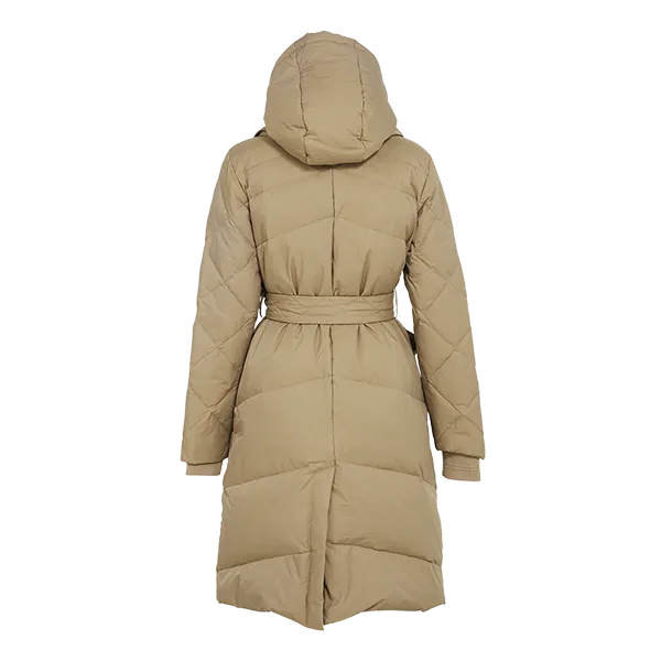 Trendy Coat Style Down Jacket With Detachable Bib With Hood