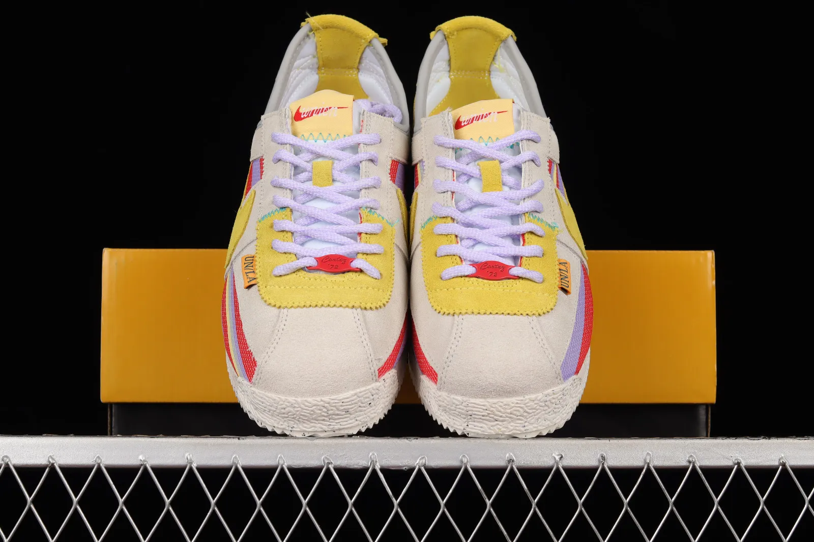 Union x Nike Cortez Yellow Purple Red DR1413-100