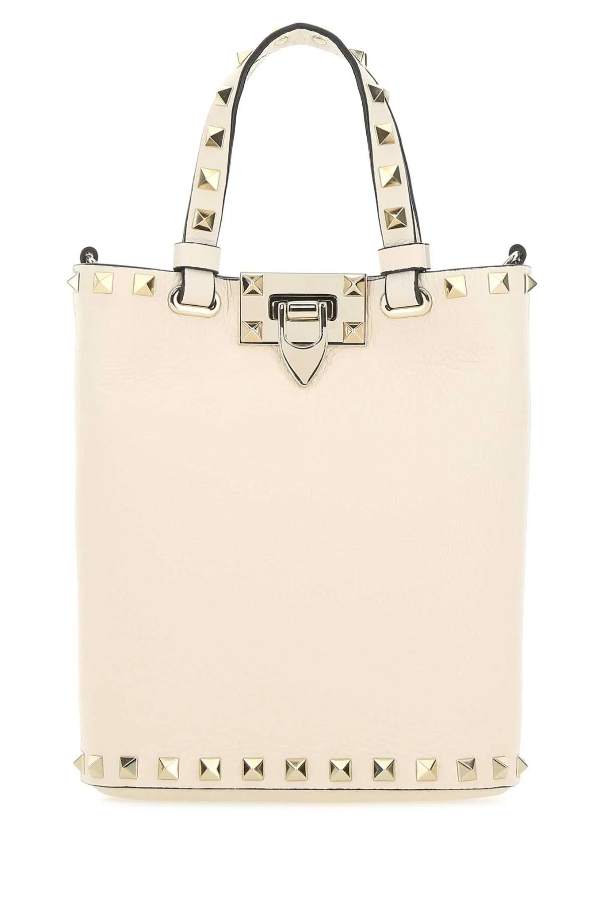 Valentino Garavani Rockstud Logo Detailed Tote Bag