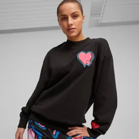 Whole Lotta Love Women's Basketball Sweatshirt | PUMA Black | PUMA Clothing | PUMA 