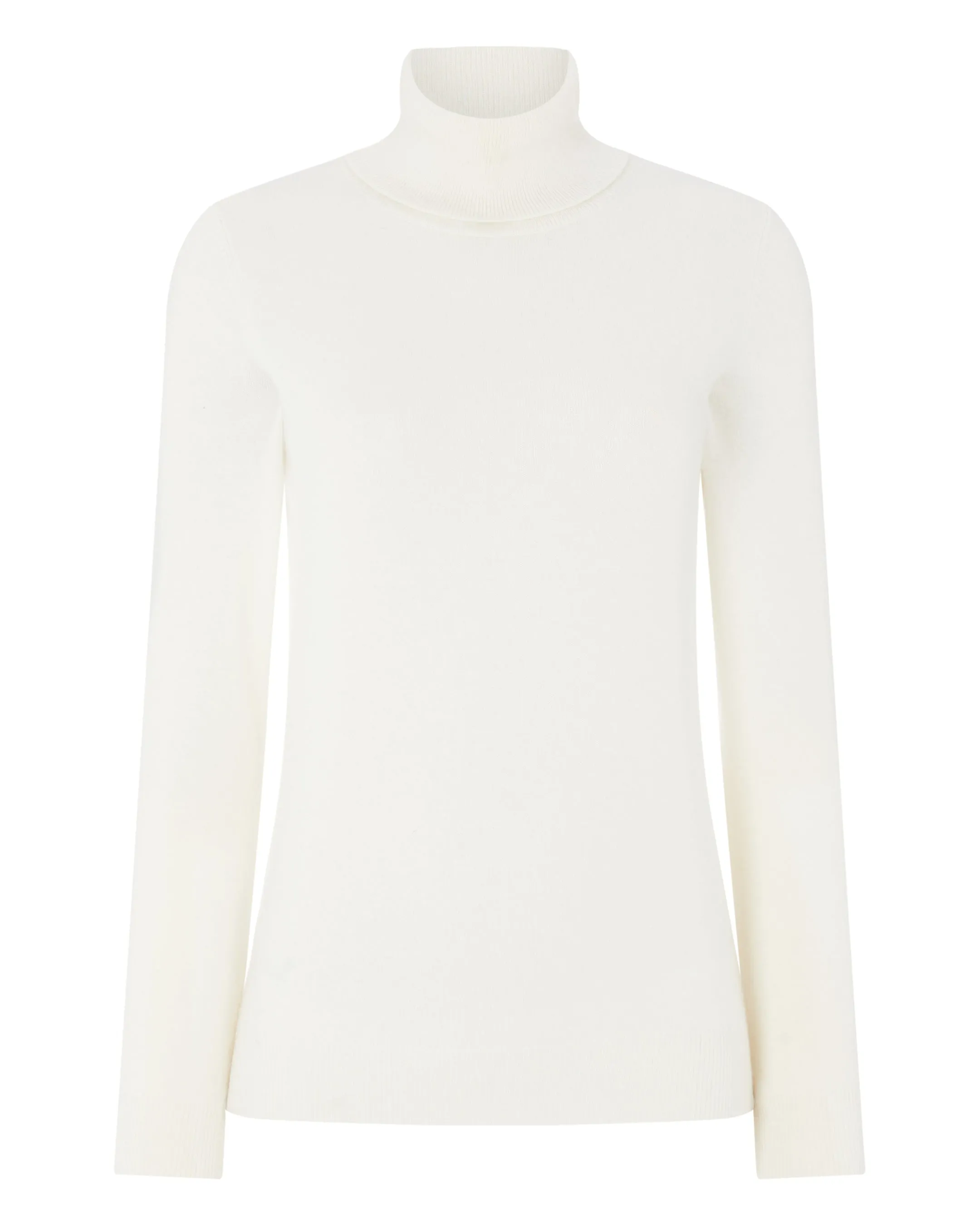 Women's Luna Roll Neck Cashmere Jumper New Ivory White