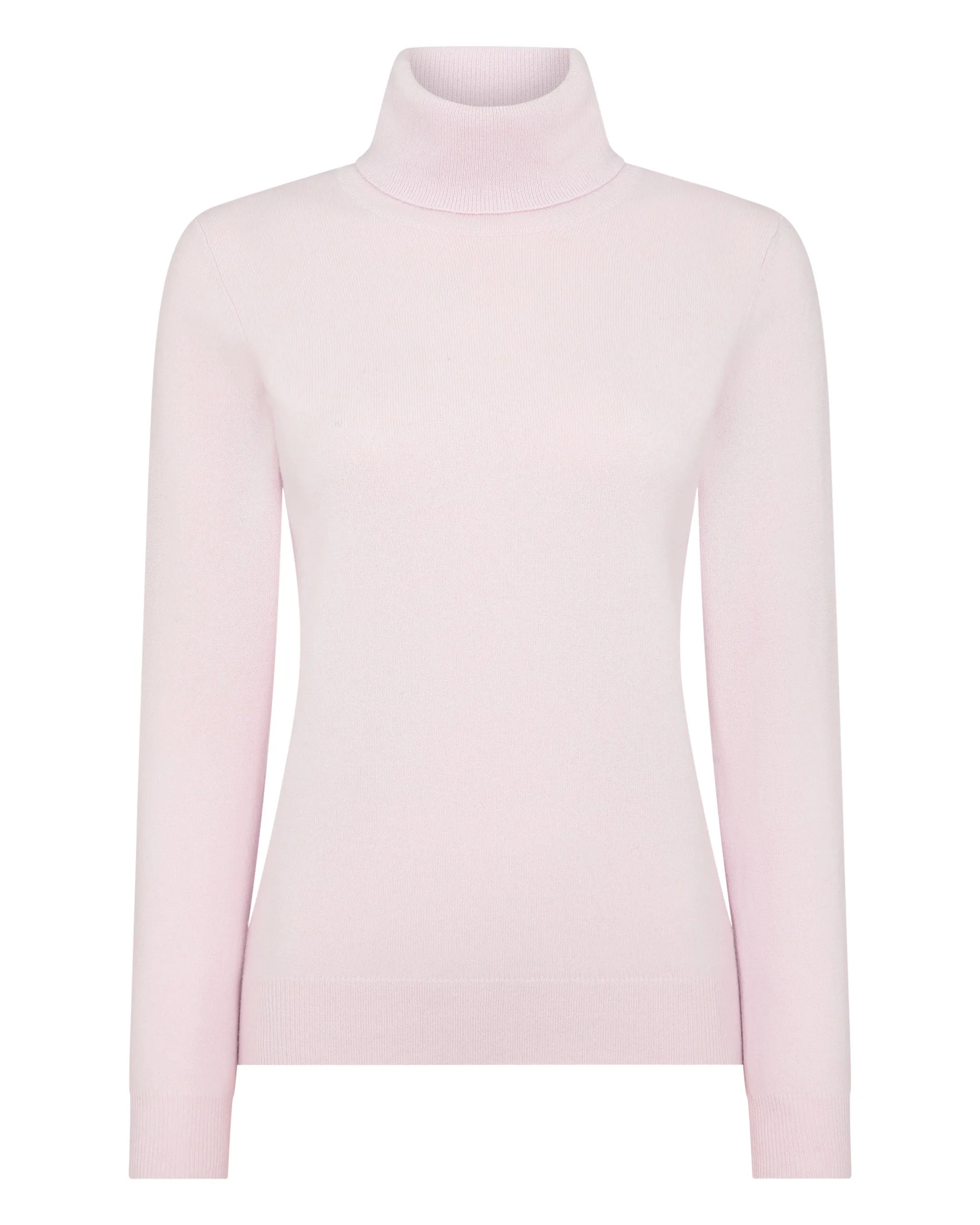 Women's Luna Roll Neck Cashmere Jumper Quartz Pink