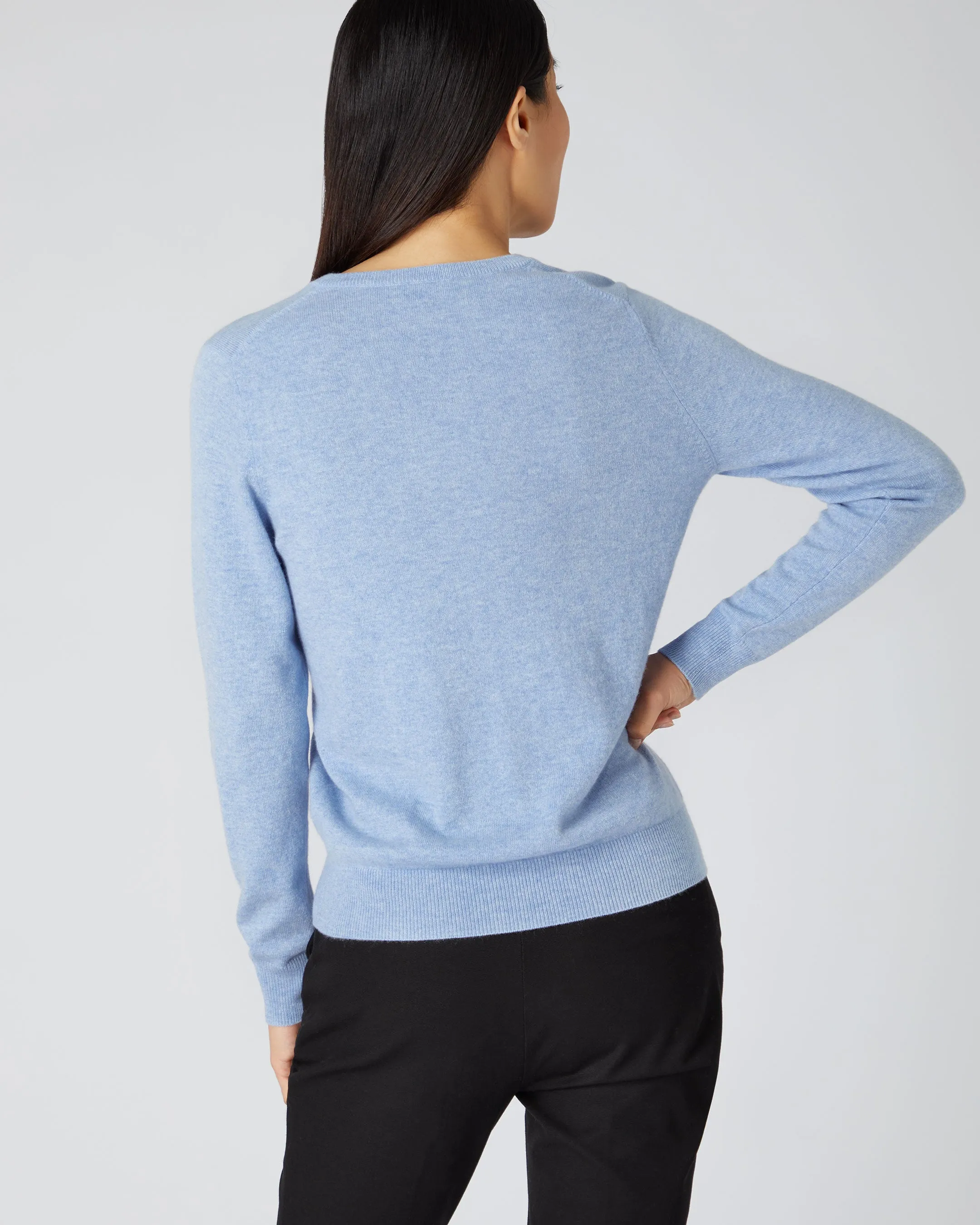 Women's Phoebe V Neck Cashmere Jumper Cornflower Blue